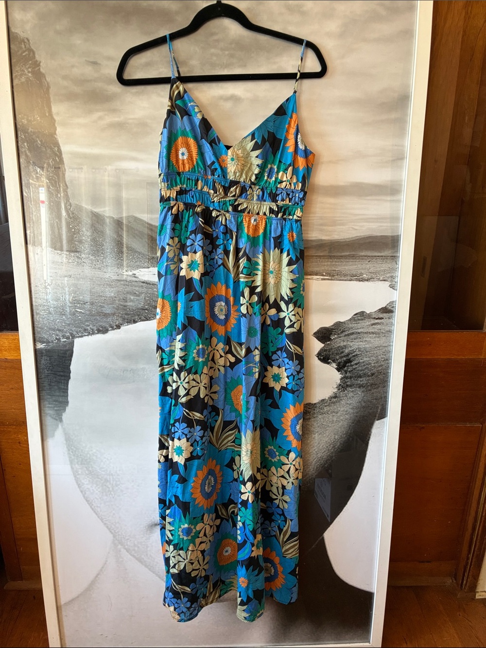 Rails Justine Azul Wildflower 100% Cotton Sundress size small Blue